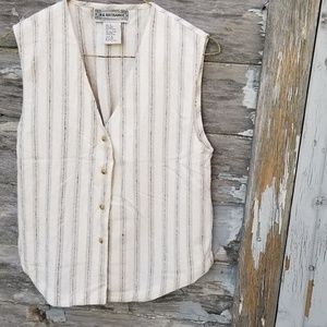 Silk 90s Pinstripe 80s Vest